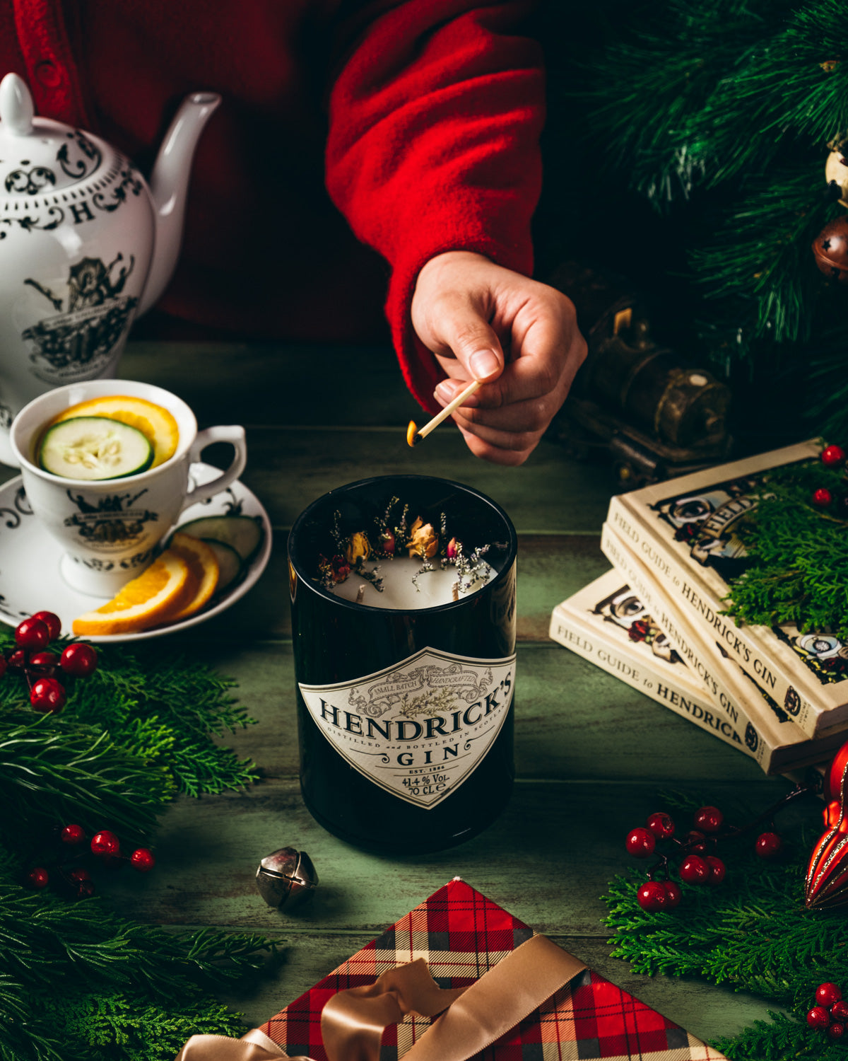 The Hendrick's candle